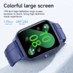 Hoco Y27 Smart Watch 1.95 inch Display Bluetooth Calling IPX4 Sports Modes Health Monitoring Up to 7 Days Backup Smartwatch for Men and Women - Image 3