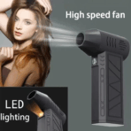Hoco HX67 Handheld Fan Ultra-High Speed 80000RPM Motor for Powerful Airflow Built in LED Flash Light Digital Display Compact Size Lightweight Portable Rechargeable Fan - Image 8