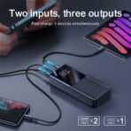 JOYROOM JR-QP192 22.5W PowerBank 20000mAh LED Display 2 Input 3 Output Universally Compatible Lightweight PowerBank - Image 7