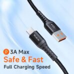 Mcdodo CA227 USB to Type-C Cable Fast Charging Data Cable PD 3A Max Output Up to 480Mbps Transfer Speed Strong Braided USB to Type C Cable - Image 2