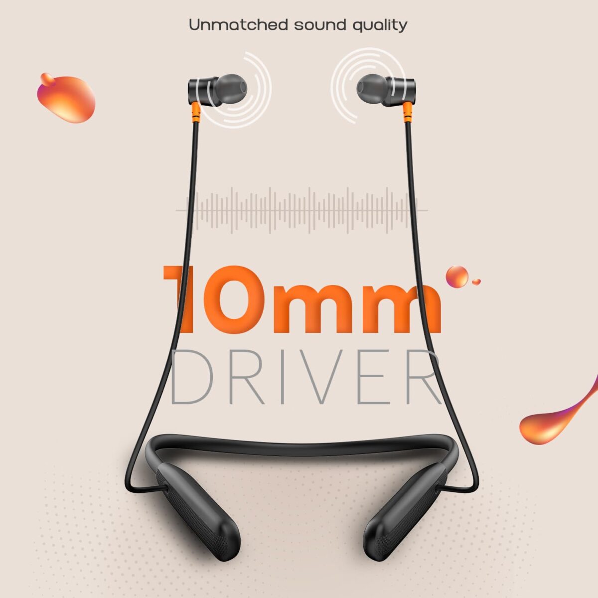 Noise Airwave Wireless Neckband Earphones 10mm Driver BT v5.3 In Ear 3 EQ Modes ENC for Calling 50ms Low Latency Up to 50 Hours of Playtime Wireless Bluetooth Earphones - Image 5