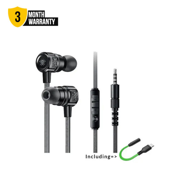 Plextone G20 Mark IV Gaming Wired Earphones 10mm Driver Both Type-C and 3.5mm Connector Footstep Priority 3 Sound Effect Technology Gaming Earphone
