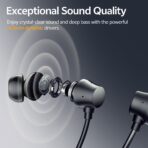 QCY BassBloom ANC N2 Wireless Neckband Headset 25dB ANC Dual Mic BT 5.3 IPX4 Waterproof SBC/AAC Codec Up to 45ms Low Latency 300mAh Battery Up to 35 Hours Backup Bluetooth Earphones - Image 4