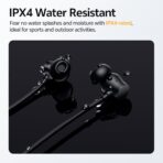 QCY BassBloom ANC N2 Wireless Neckband Headset 25dB ANC Dual Mic BT 5.3 IPX4 Waterproof SBC/AAC Codec Up to 45ms Low Latency 300mAh Battery Up to 35 Hours Backup Bluetooth Earphones - Image 6