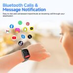 QCY Watch GS Smart Watch 2.02 inch HD Display Bluetooth Calling Customizable Watch Face IPX8 Waterprood 100+ Sports Mode Magnetic Charging Up to 7 Days Backup Smartwatch - Image 3