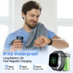 QCY Watch GS Smart Watch 2.02 inch HD Display Bluetooth Calling Customizable Watch Face IPX8 Waterprood 100+ Sports Mode Magnetic Charging Up to 7 Days Backup Smartwatch - Image 7