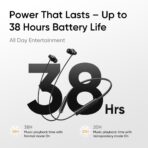 Realme Buds Wireless 5 ANC Neckband Earphones 50dB Hybrid Noise Cancellation 13.6mm Dynamic Drivers SBC AAC 45ms Low Latency IP55 Fast Charging Up to 38 Hours Backup Wireless Earphones for Men and Women - Image 2