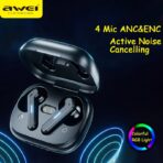 Awei T53 ANC TWS Gen Z Special Edition Wireless Earbuds 35dB Active Noise Cancellation BT 5.3 In Ear IPX6 Waterproof 300mAh Battery Up to 7 Hours Playtime Type-C Charging Wireless Bluetooth Earphones - Image 2