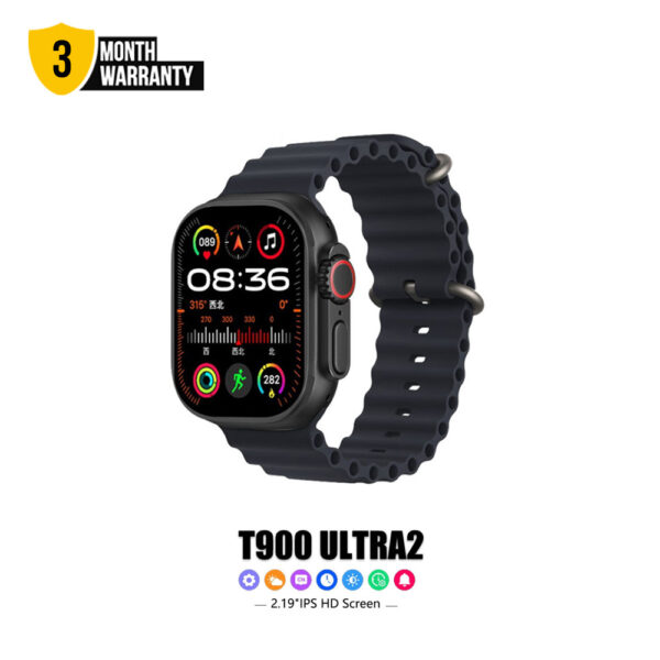 HiWatch T900 Ultra 2 Smart Watch 2.19 inch Large Display Bluetooth Calling Sports Modes Health Monitoring Up to 5 Days Backup Wireless Charging Smartwatch