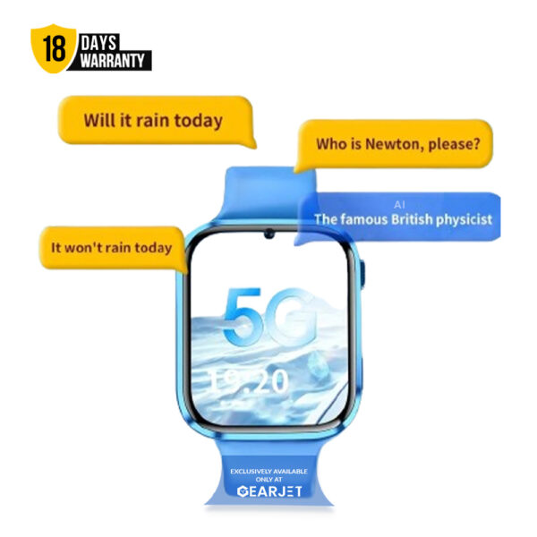Hello Z7S Android Smart Watch 16GB 256GB Google Playstore 5G Band Voice and Front Camera Video Calling 1.69 inch HD Touch Screen Face ID Unlock Remote Control Android iOS Compatible App Smartwatch for Men and Women